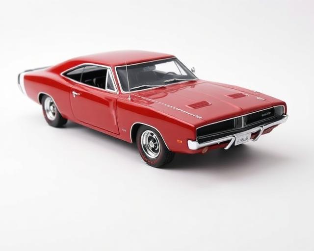 1969 Dodge Charger R/T diecast model car in red