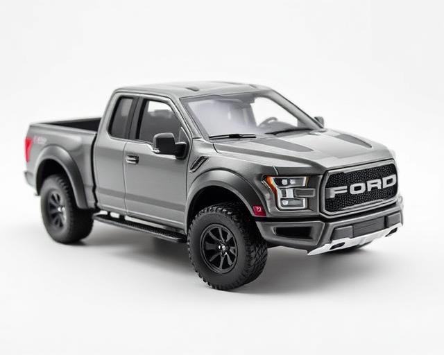 Ford F-150 Raptor 2024 diecast model in matte gray