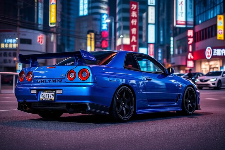Nissan Skyline GT-R R34 in Bayside Blue