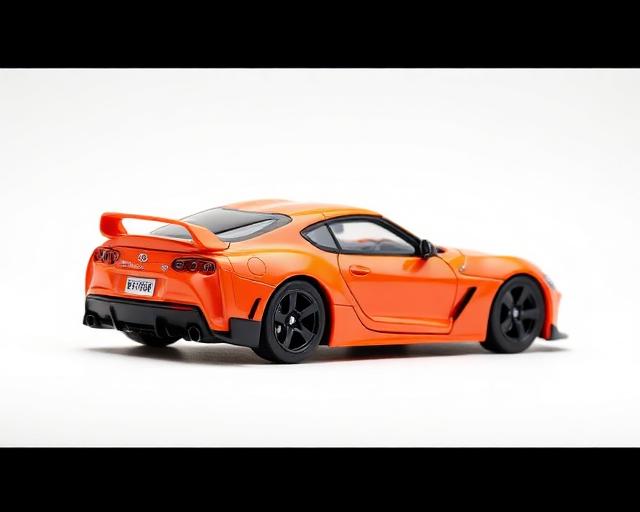 Toyota Supra JZA80 RZ diecast model in orange